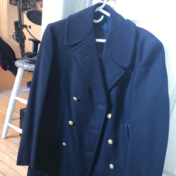 United States Coast Guard Academy peacoat Vintage Jacket Coat - Picture 1 of 7